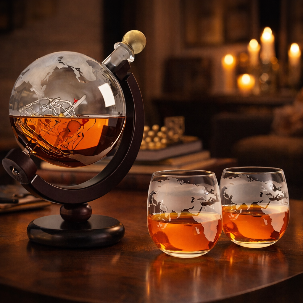 Whisky Decanter - World Map Edition